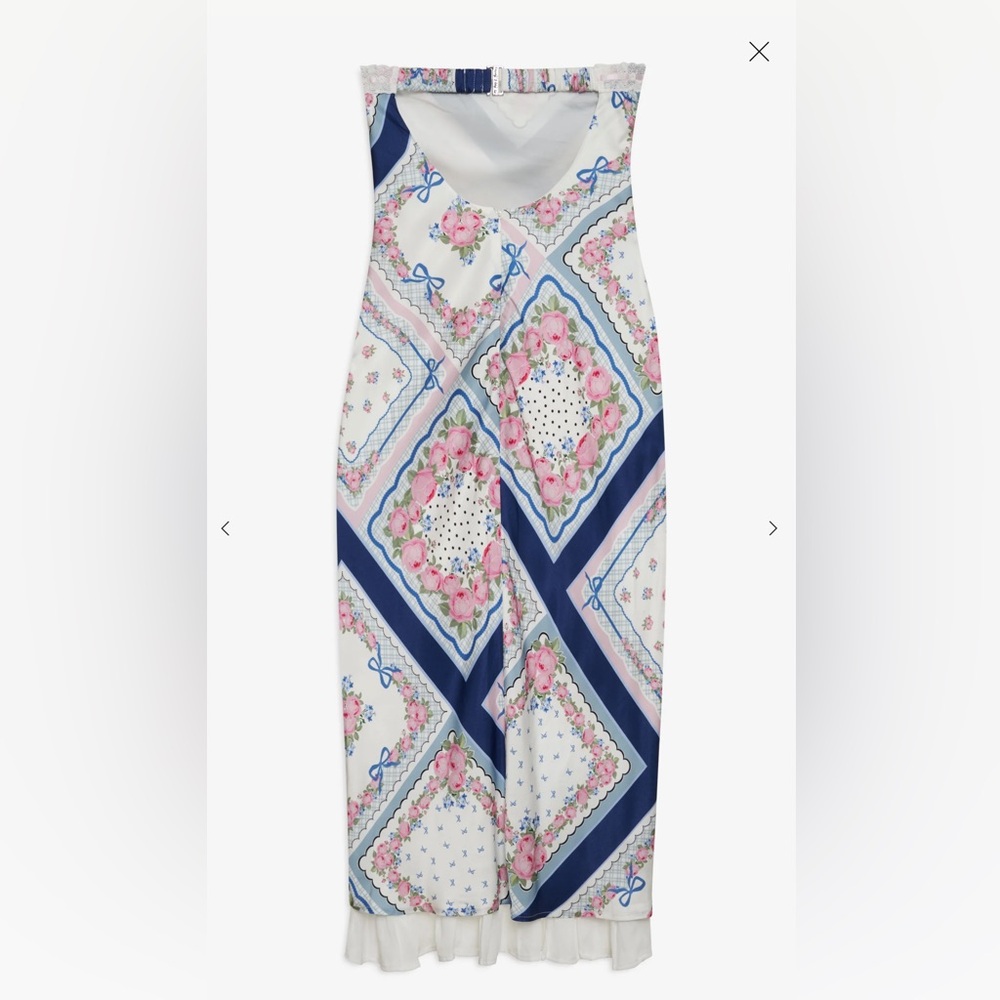 NWT Anthropology FOR LOVE & LEMONS  Daisy Mae Strapless Midi Slip Dress - Picture 9 of 10